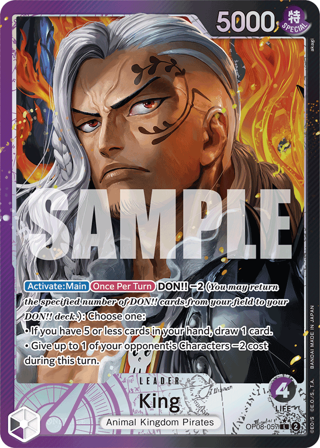 King OP08-057 Alt Art card, Two Legends