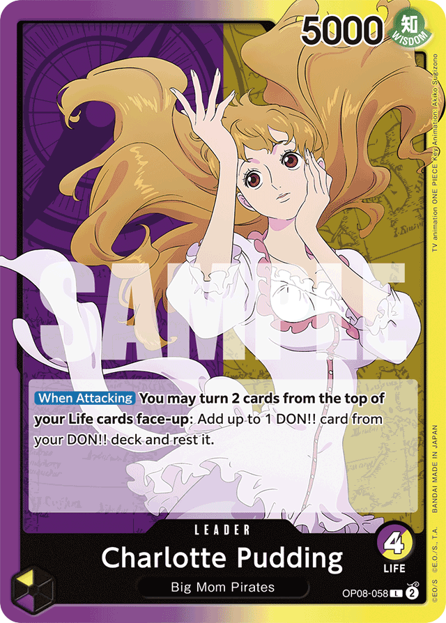 Charlotte Pudding OP08-058 card, Two Legends