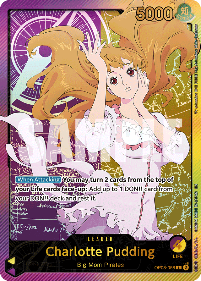 Charlotte Pudding OP08-058 SP Alt Art card, Two Legends