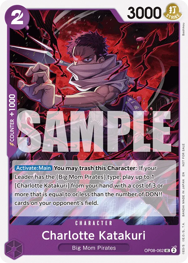 Charlotte Katakuri OP08-062 Tournament Pack Vol. 3 Alt Art card, Two Legends