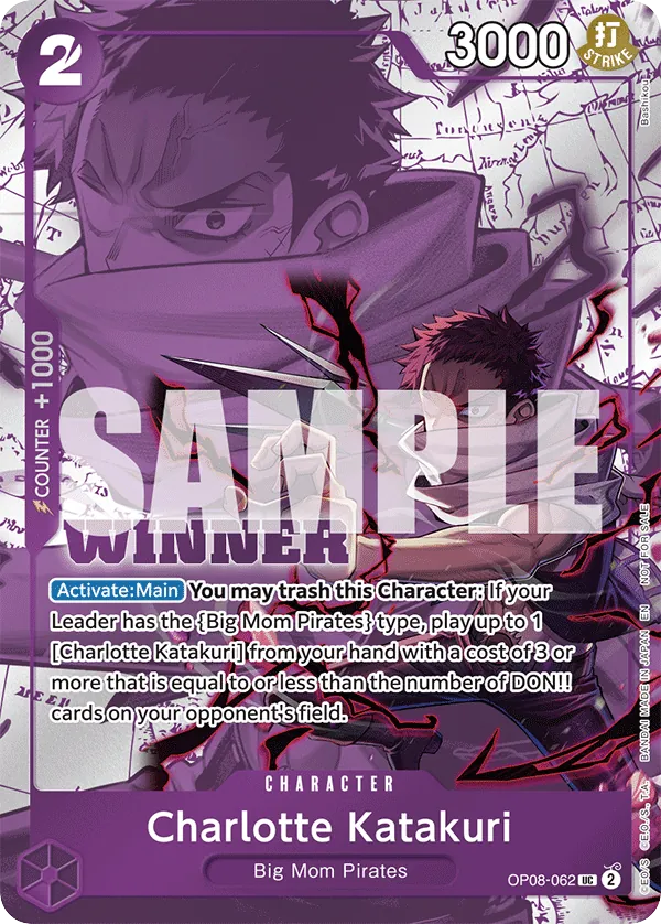 Charlotte Katakuri OP08-062 Winner Stamp card, Two Legends
