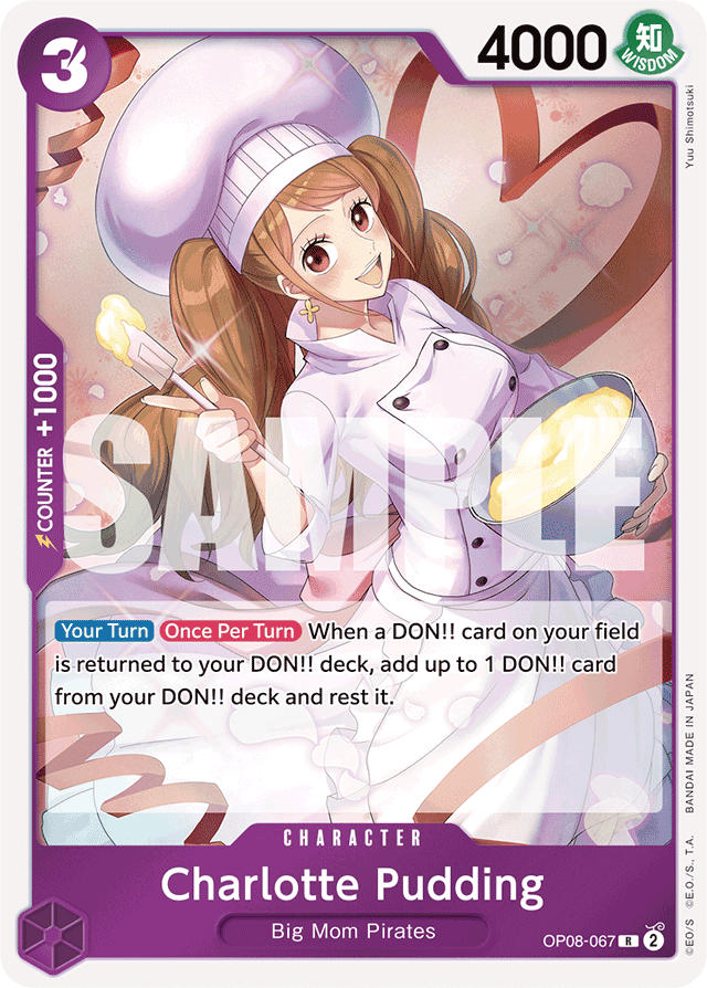 Charlotte Pudding OP08-067 card, Two Legends