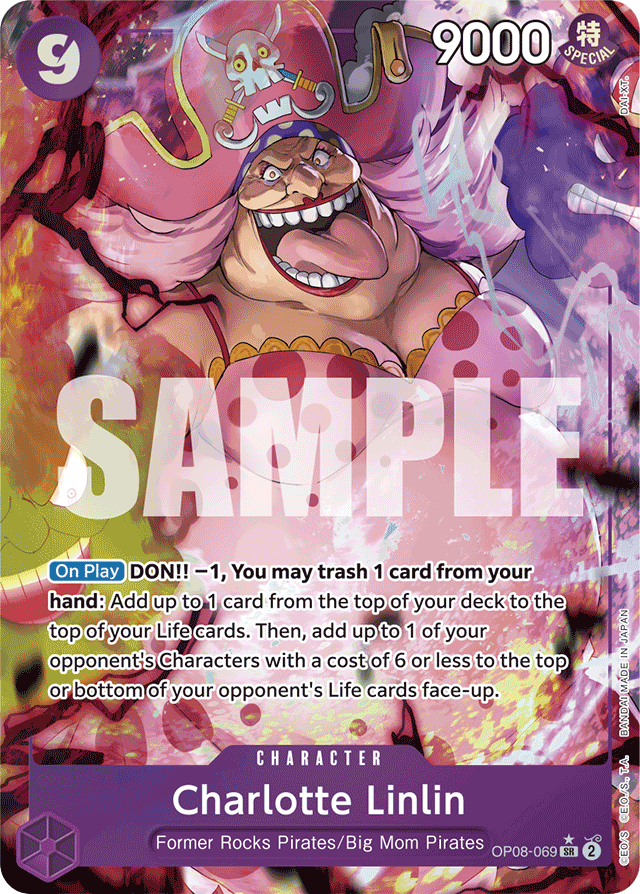 Charlotte Linlin OP08-069 Alt Art card, Two Legends