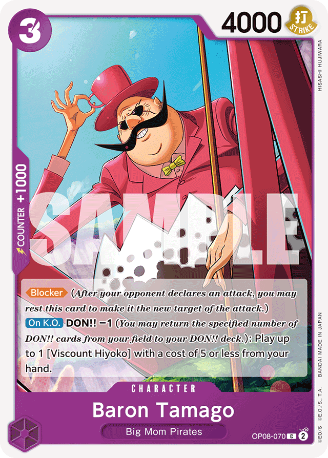 Baron Tamago OP08-070 card, Two Legends