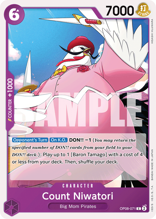 Count Niwatori OP08-071 card, Two Legends