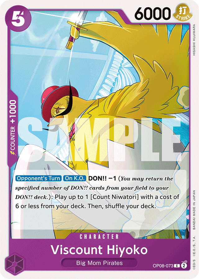 Viscount Hiyoko OP08-073 card, Two Legends