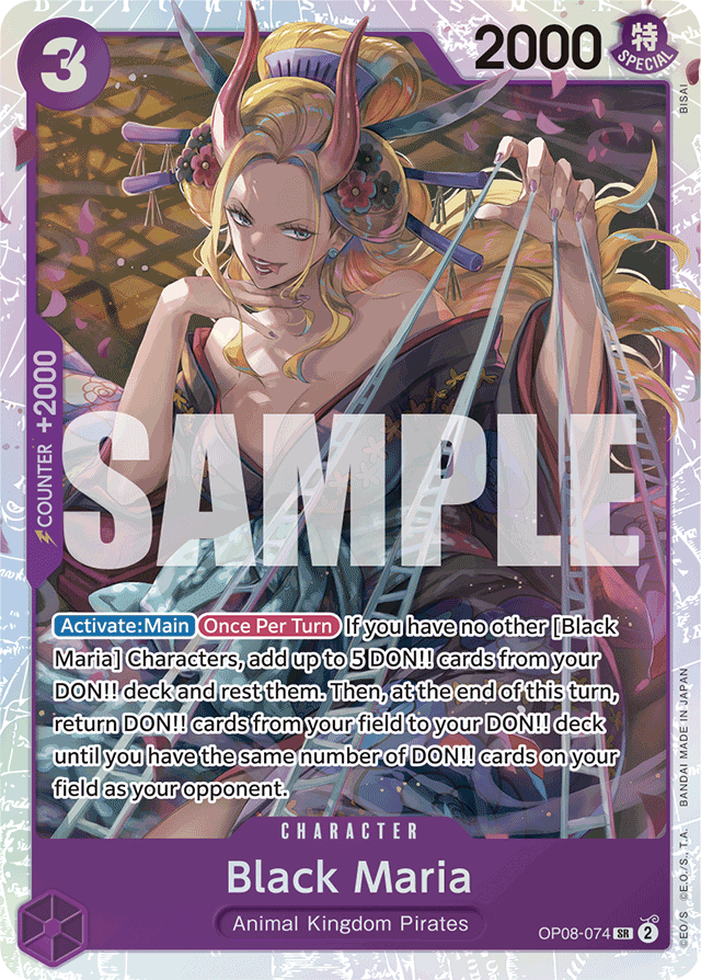 Black Maria OP08-074 card, Two Legends