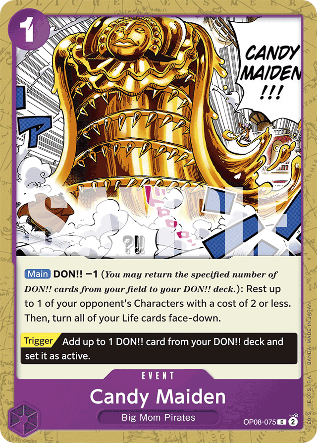 Candy Maiden OP08-075 card, Two Legends