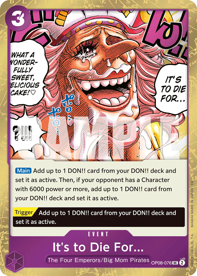 It's to Die For... OP08-076 Jolly Roger Foil card, Two Legends