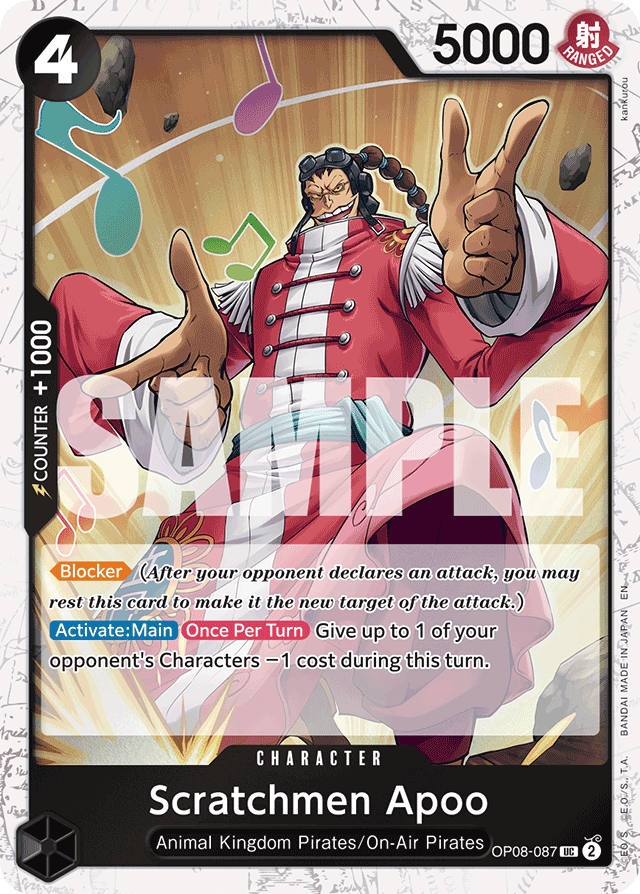 Scratchmen Apoo OP08-087 Jolly Roger Foil card, Two Legends