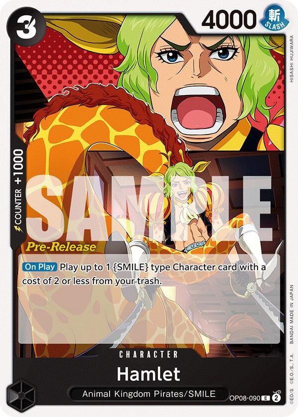 Hamlet OP08-090 Pre-Release Stamp card, Two Legends