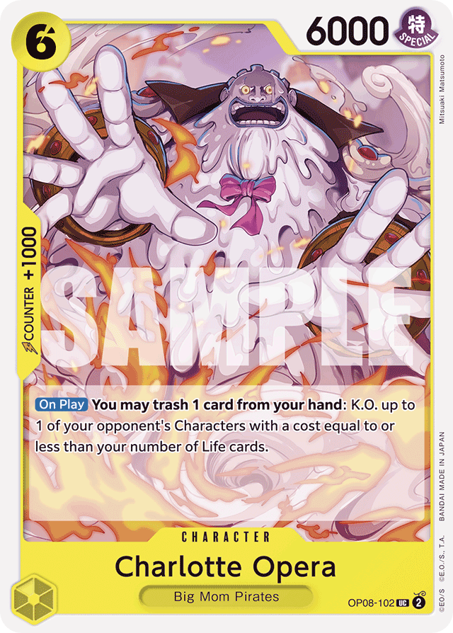 Charlotte Opera OP08-102 card, Two Legends