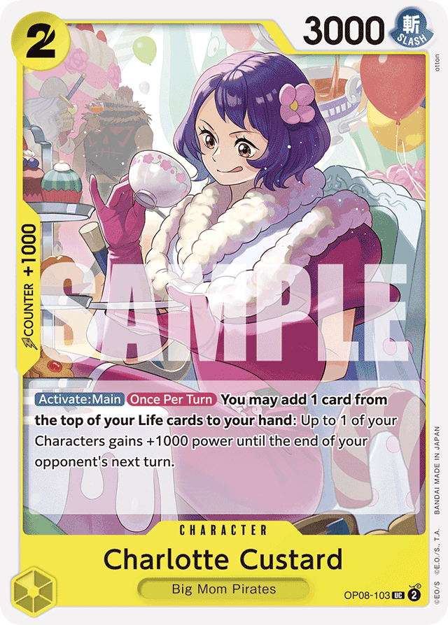 Charlotte Custard OP08-103 card, Two Legends