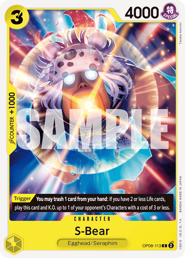 S-Bear OP08-113 card, Two Legends