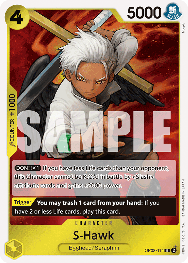 S-Hawk OP08-114 card, Two Legends