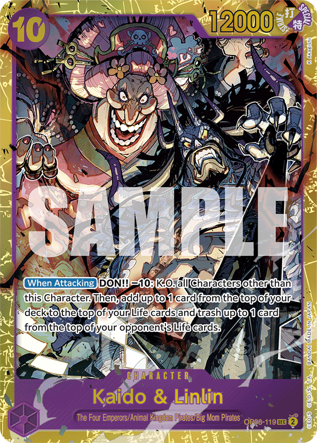 Kaido & Linlin OP08-119 card, Two Legends