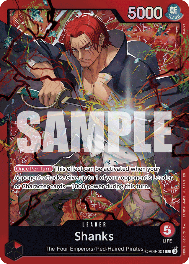 Shanks OP09-001 Starter Deck card, Emperors In The New World