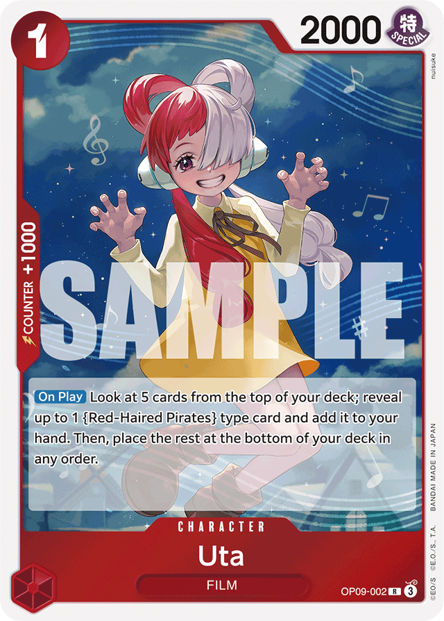 Uta OP09-002 card, Emperors In The New World