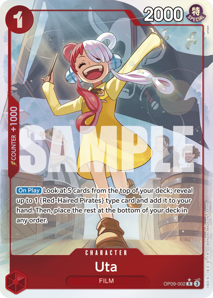 Uta OP09-002 Alt Art card, Emperors In The New World