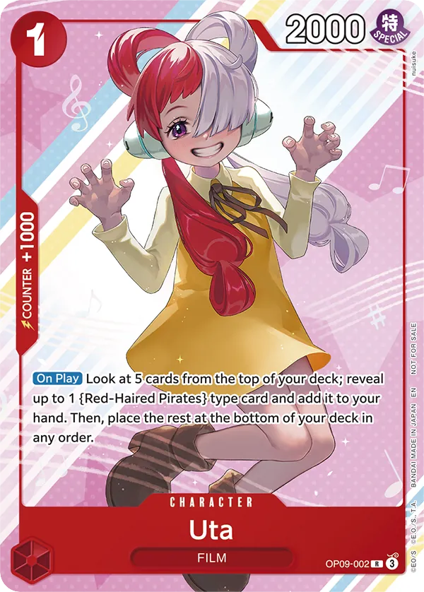 Uta OP09-002 Full Art card, Emperors In The New World