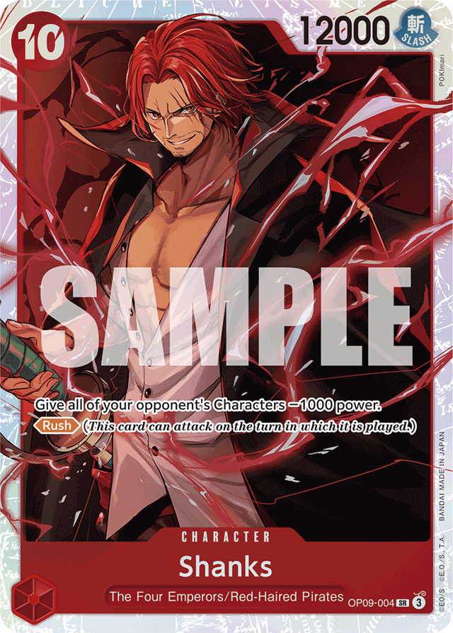 Shanks OP09-004 card, Emperors In The New World