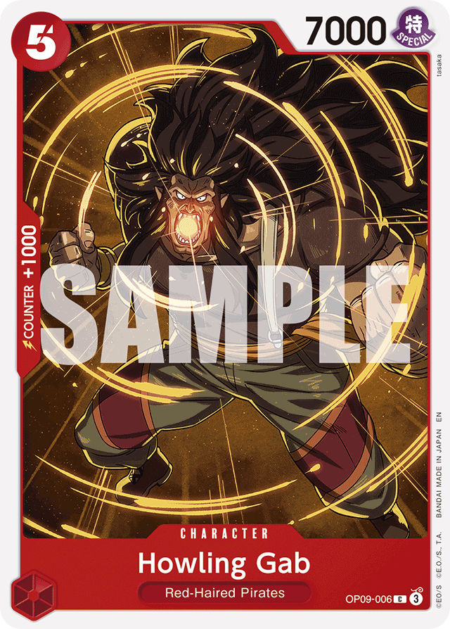 Howling Gab OP09-006 Reprint card, Emperors In The New World