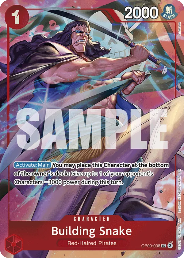 Building Snake OP09-008 Best Selection Vol. 4 Alt Art card, Emperors In The New World
