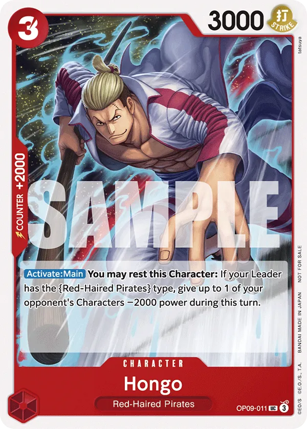 Hongo OP09-011 Tournament Pack Vol. 2 Alt Art card, Emperors In The New World