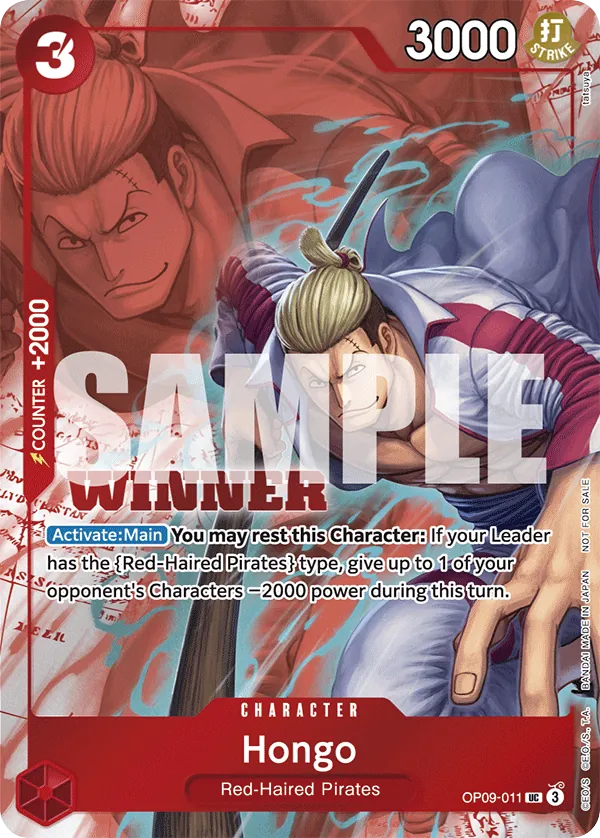 Hongo OP09-011 Winner Stamp card, Emperors In The New World