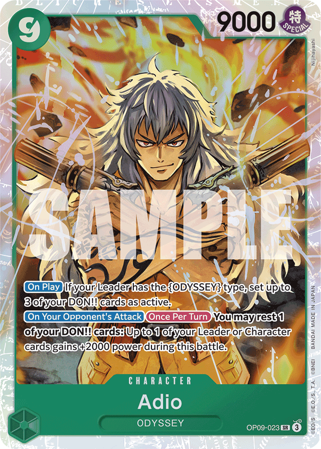 Adio OP09-023 card, Emperors In The New World