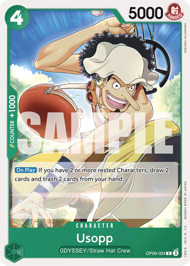 Usopp OP09-024 card, Emperors In The New World