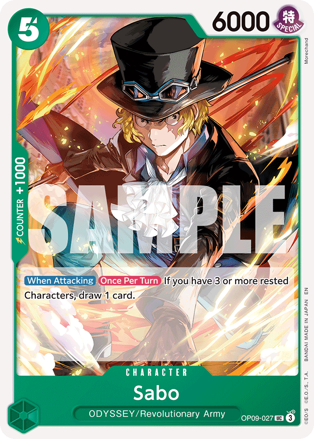 Sabo OP09-027 Reprint card, Emperors In The New World