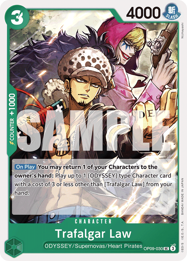 Trafalgar Law OP09-030 card, Emperors In The New World
