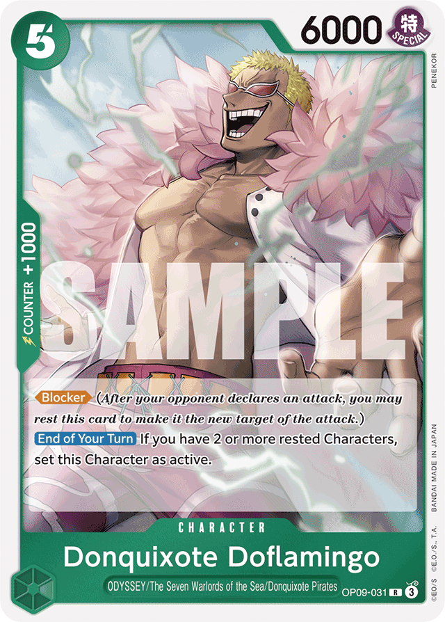 Donquixote Doflamingo OP09-031 card, Emperors In The New World
