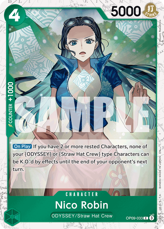 Nico Robin OP09-033 Jolly Roger Foil card, Emperors In The New World