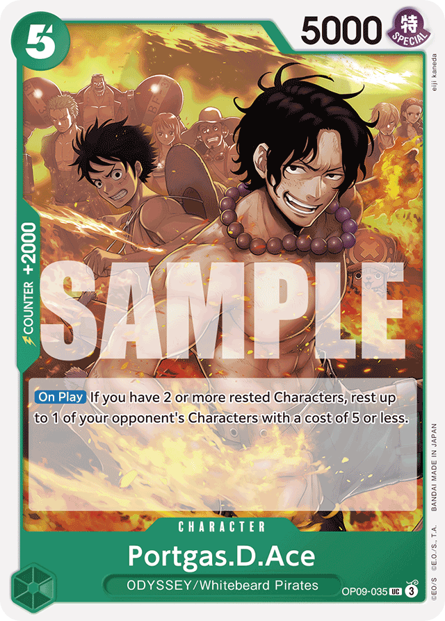 Portgas.D.Ace OP09-035 card, Emperors In The New World