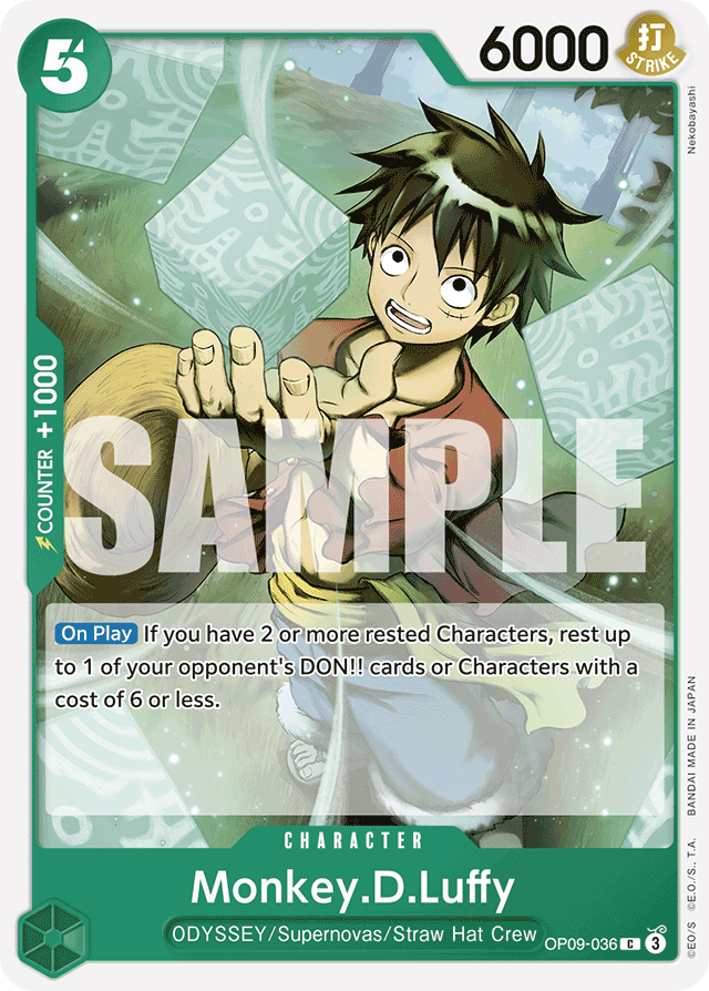 Monkey.D.Luffy OP09-036 card, Emperors In The New World