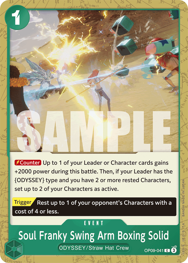 Soul Franky Swing Arm Boxing Solid OP09-041 card, Emperors In The New World