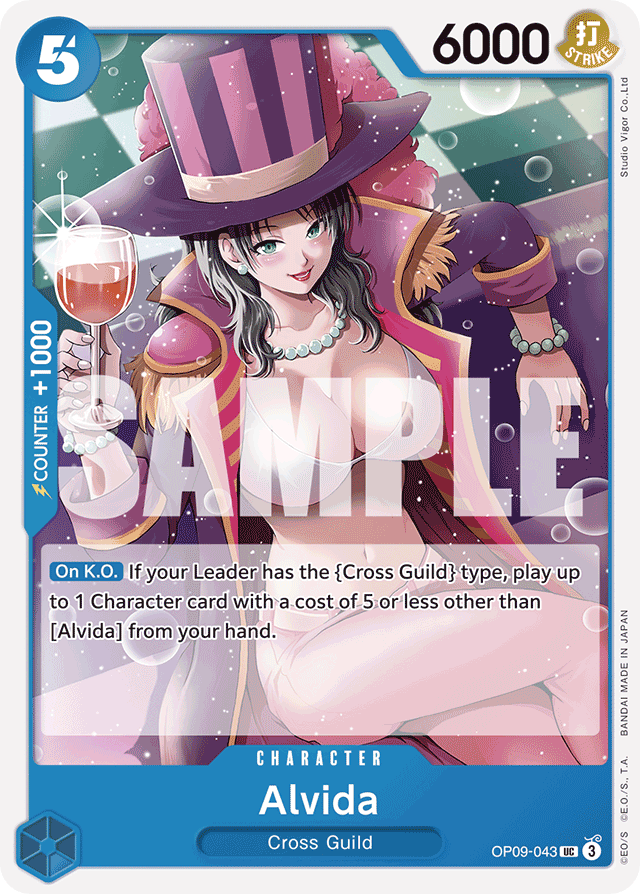 Alvida OP09-043 card, Emperors In The New World
