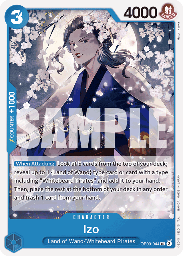 Izo OP09-044 card, Emperors In The New World