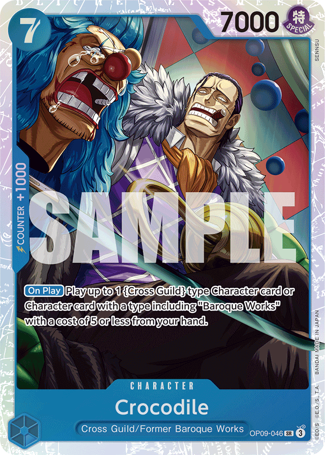Crocodile OP09-046 card, Emperors In The New World