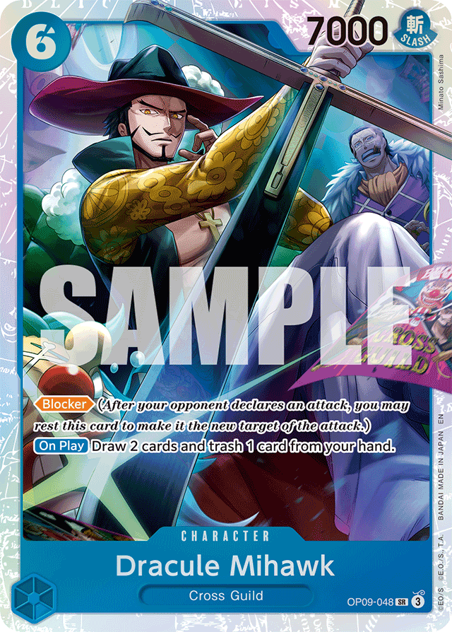 Dracule Mihawk OP09-048 Reprint card, Emperors In The New World