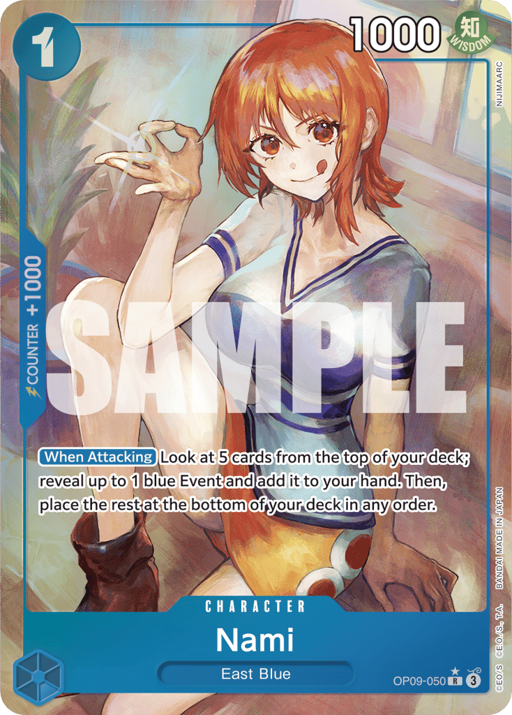 Nami OP09-050 Alt Art card, Emperors In The New World