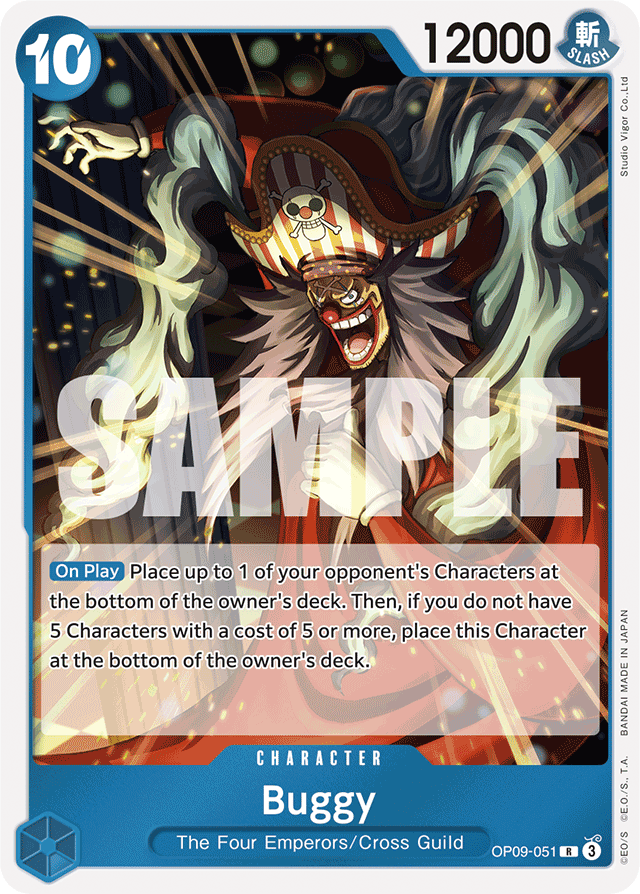 Buggy OP09-051 card, Emperors In The New World