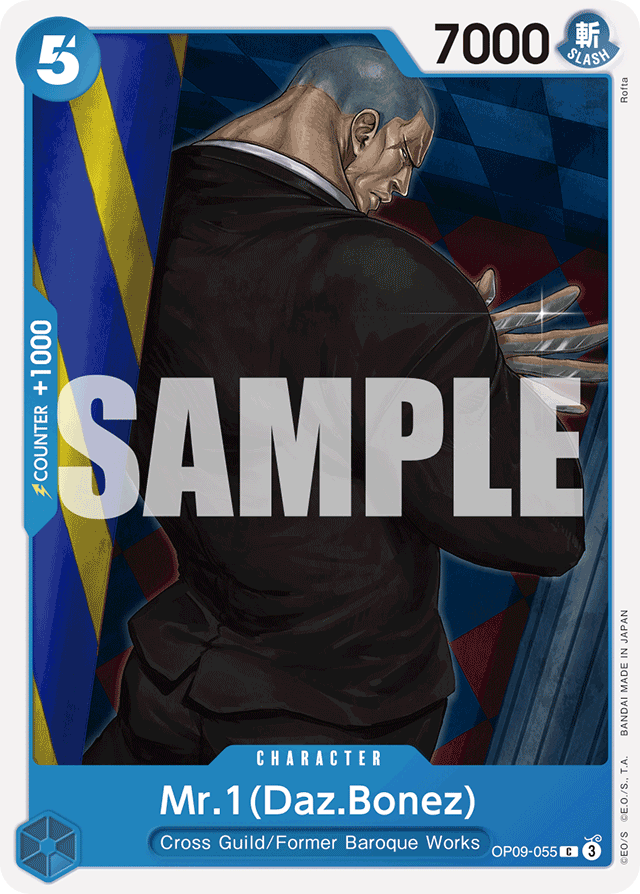 Mr.1(Daz.Bonez) OP09-055 card, Emperors In The New World
