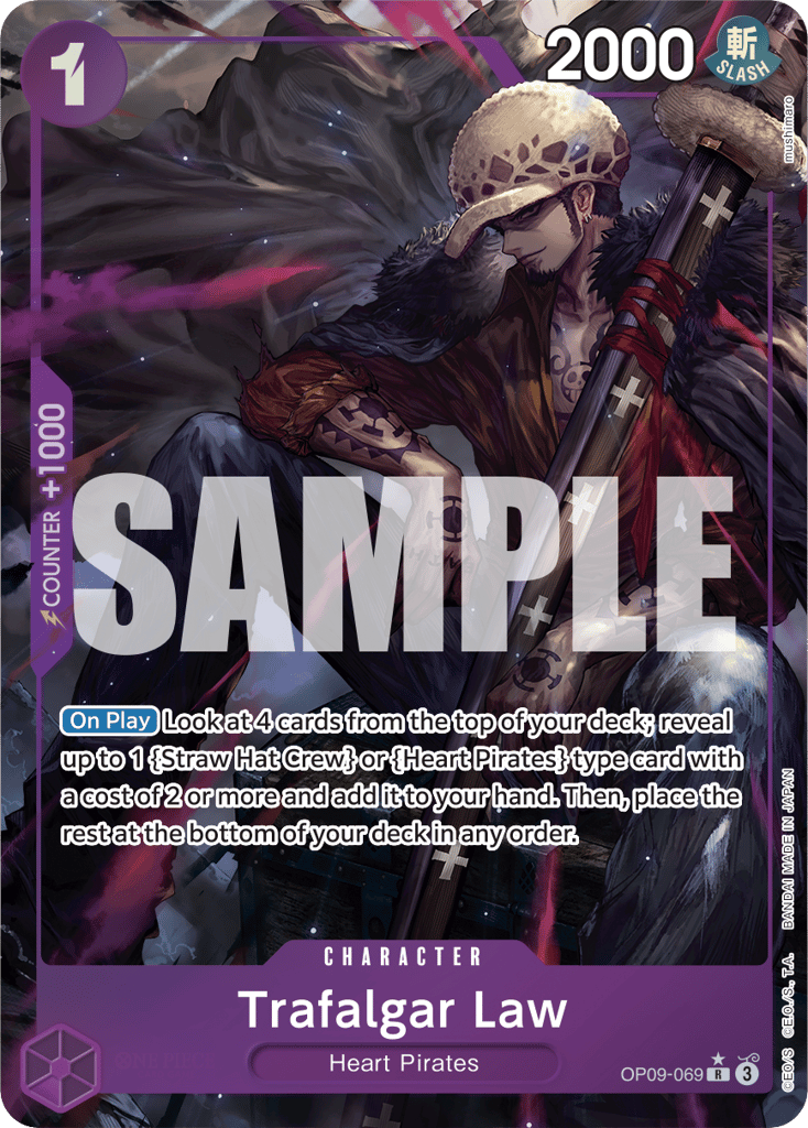 Trafalgar Law OP09-069 Alt Art card, Emperors In The New World