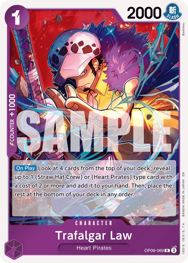 Trafalgar Law OP09-069 Reprint card, Emperors In The New World