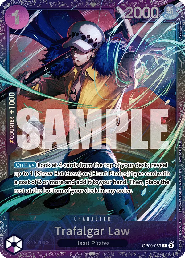 Trafalgar Law OP09-069 Treasure Cup Alt Art card, Emperors In The New World