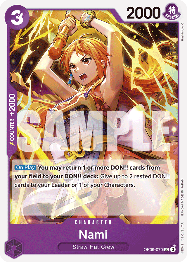 Nami OP09-070 card, Emperors In The New World
