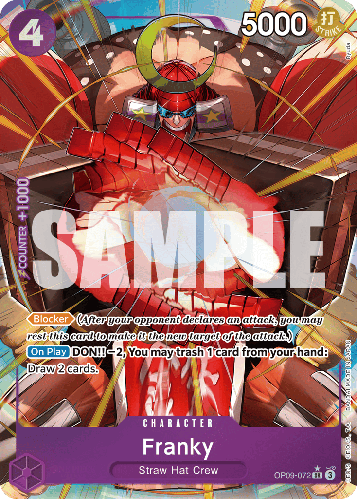 Franky OP09-072 Alt Art card, Emperors In The New World